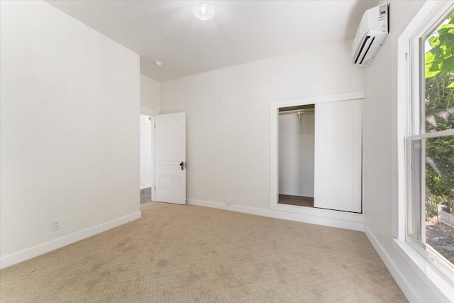 1764 Chestnut St, Redding, CA 96001 - carpeted empty room with a wall mounted air conditioner and healthy amount of natural light