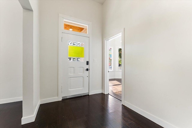 1764 Chestnut St, Redding, CA 96001 - entrance foyer with dark wood-style flooring and baseboards