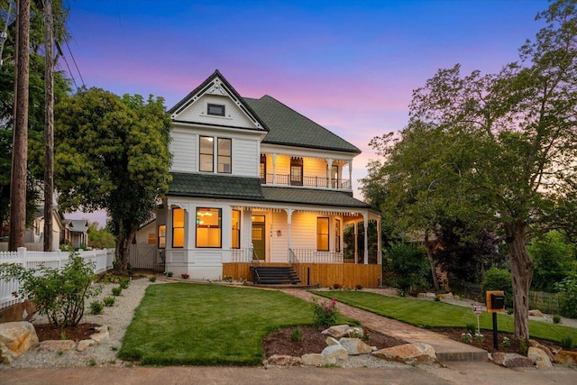 1764 Chestnut St, Redding, CA 96001 - view of front of house with covered porch and a balcony