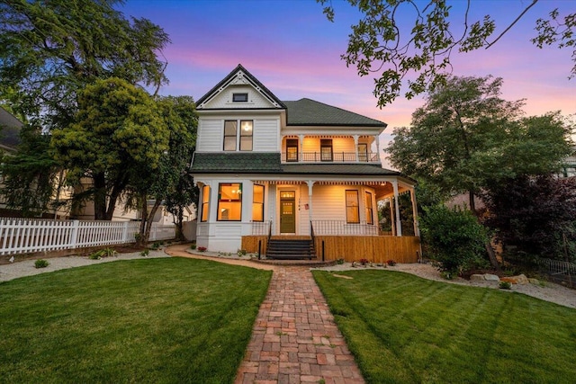 1764 Chestnut St, Redding, CA 96001 - view of front of home featuring covered porch and a balcony