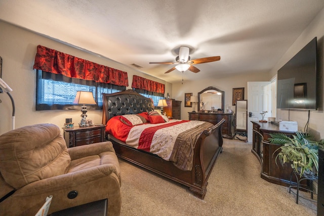 1136 Woodland Ter, Redding, CA 96002 - carpeted bedroom with ceiling fan