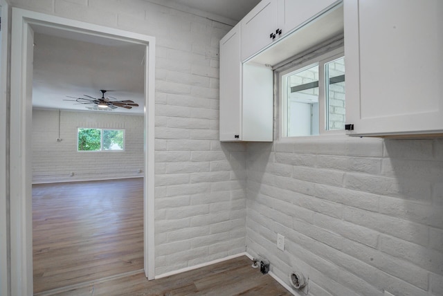 3090 Inez St, Redding, CA 96002 - washroom featuring wood finished floors and ceiling fan