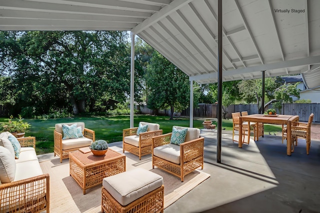 3090 Inez St, Redding, CA 96002 - view of patio featuring an outdoor hangout area and outdoor dining area