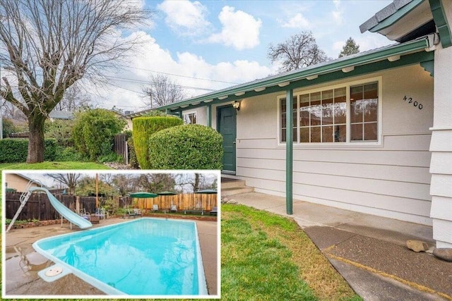 4200 Travona St, Redding, CA 96001 - view of swimming pool featuring a water slide