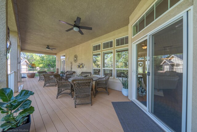 3179 Pinot Path, Redding, CA 96001 - deck with ceiling fan and outdoor dining area