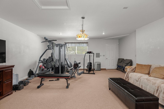 21247 Creekside Dr, Red Bluff, CA 96080 - exercise area with carpet and baseboards