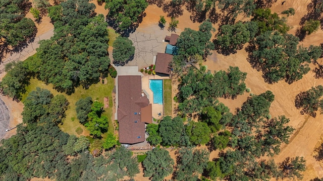 21247 Creekside Dr, Red Bluff, CA 96080 - drone / aerial view of a pool
