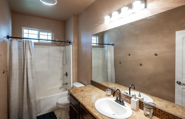 13787 Walter Ave, Redding, CA 96003 - bathroom featuring vanity, shower / tub combo, and toilet