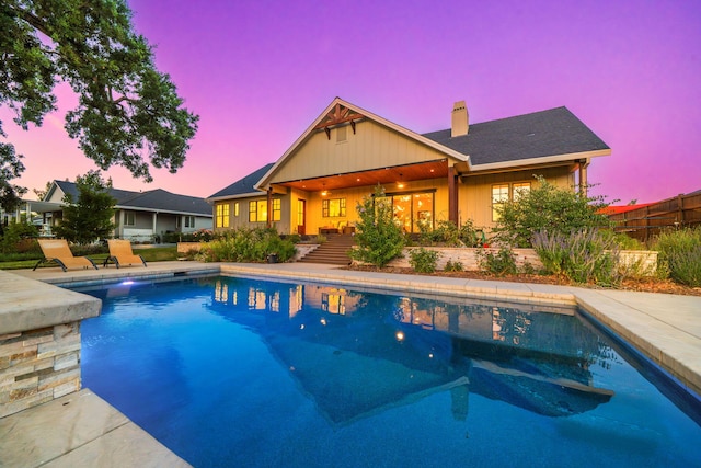180 Agua Verdi Dr, Red Bluff, CA 96080 - view of pool at dusk