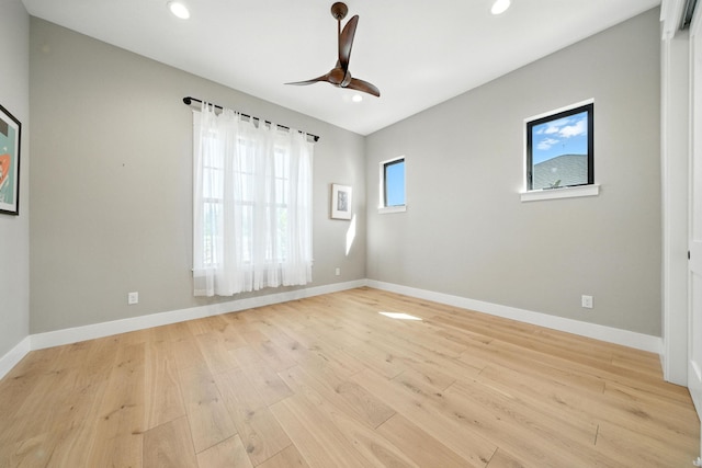 180 Agua Verdi Dr, Red Bluff, CA 96080 - spare room featuring light wood-style floors, recessed lighting, and ceiling fan