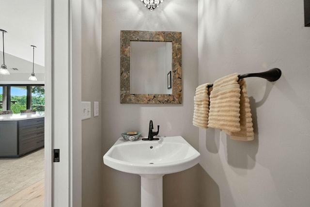 180 Agua Verdi Dr, Red Bluff, CA 96080 - bathroom with wood finished floors and a sink