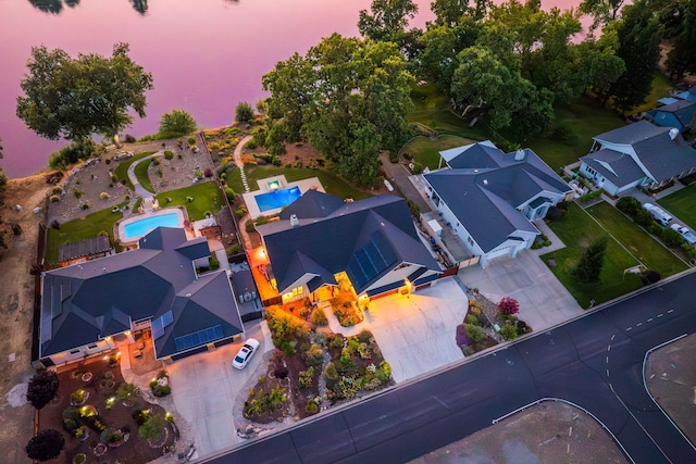 180 Agua Verdi Dr, Red Bluff, CA 96080 - aerial view at dusk of view of pool