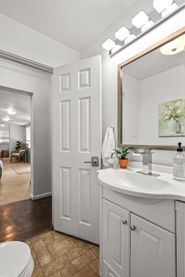 1545 Olive Ave, Redding, CA 96001 - bathroom featuring vanity and stone finish floors