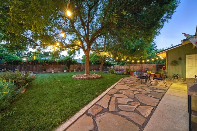 6966 Granada Dr, Redding, CA 96002 - view of yard featuring a patio and outdoor dining space