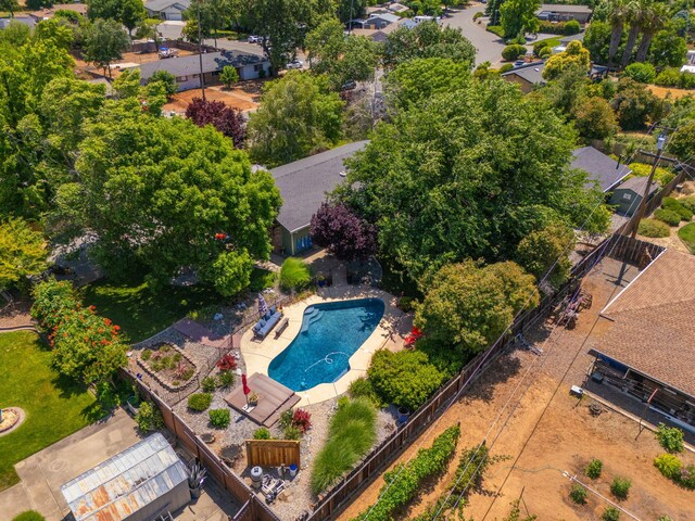 6966 Granada Dr, Redding, CA 96002 - aerial view of a pool