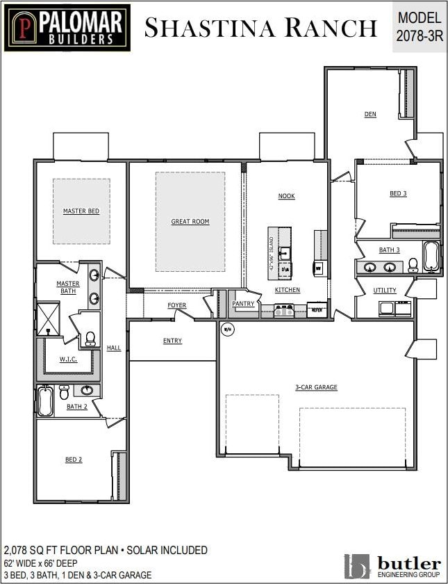 2552 Lawn Ln, Redding, CA 96002 - home floor plan
