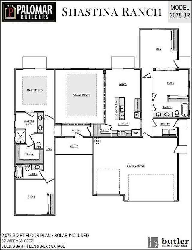 2552 Lawn Ln, Redding, CA 96002 - home floor plan