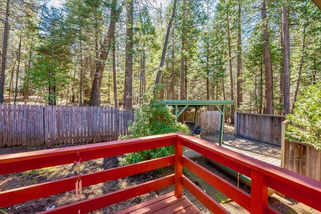 30821 Bambi Dr, Shingletown, CA 96088 - view of wooden terrace
