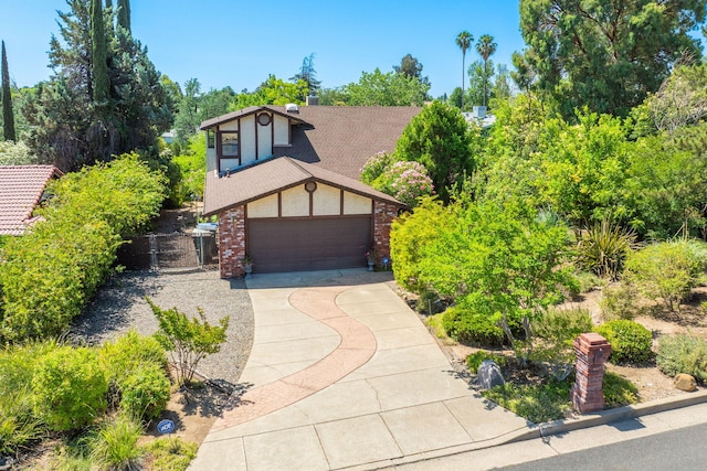 2173 Oak Ridge Dr, Redding, CA 96001 - english style home with driveway, brick siding, and stucco siding