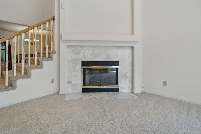 2173 Oak Ridge Dr, Redding, CA 96001 - detailed view of carpet and a fireplace