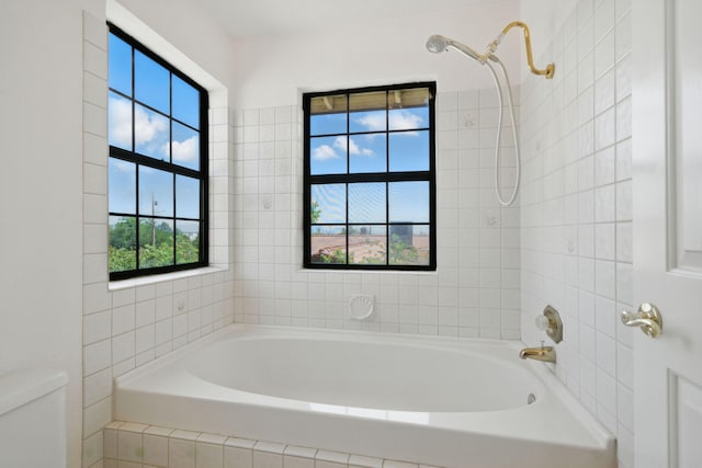 2173 Oak Ridge Dr, Redding, CA 96001 - bathroom with plenty of natural light and shower / bathtub combination