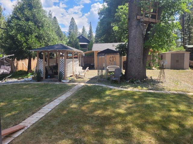 37023 Park Ave, Burney, CA 96013 - view of front of property featuring a gazebo and a storage shed