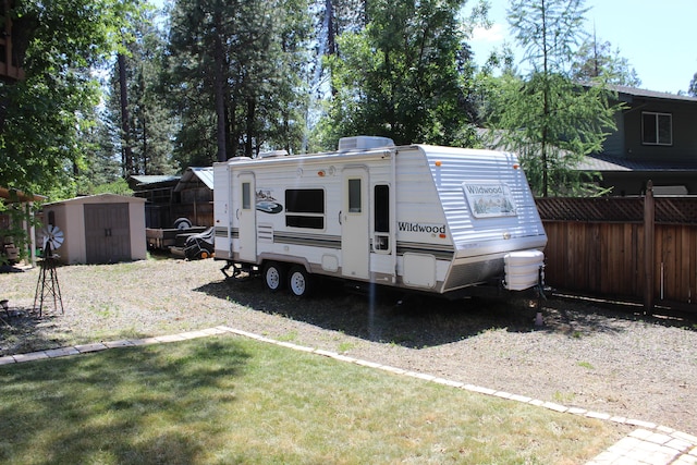 37023 Park Ave, Burney, CA 96013 - view of yard featuring a storage unit