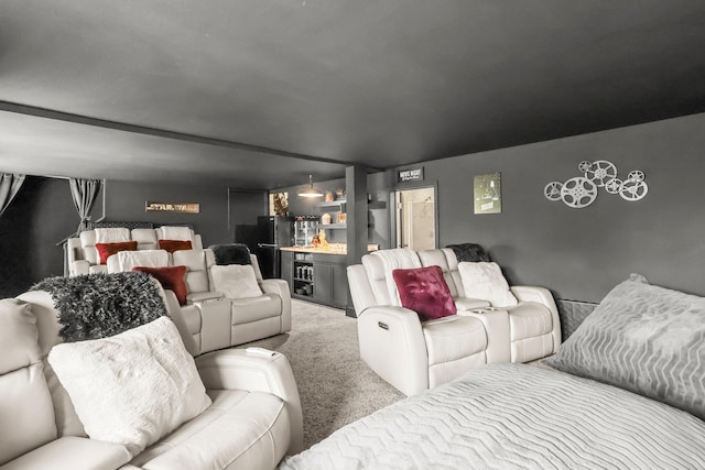 409 Ridgecrest Trl, Redding, CA 96003 - living area featuring carpet floors and a bar