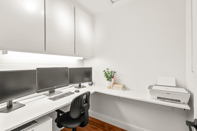 409 Ridgecrest Trl, Redding, CA 96003 - office with dark wood-style floors and baseboards