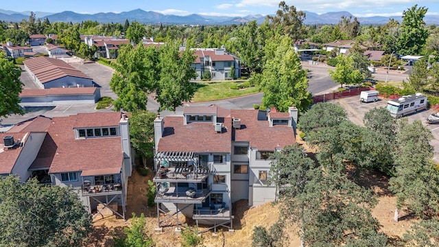 409 Ridgecrest Trl, Redding, CA 96003 - aerial perspective of suburban area featuring a mountain backdrop