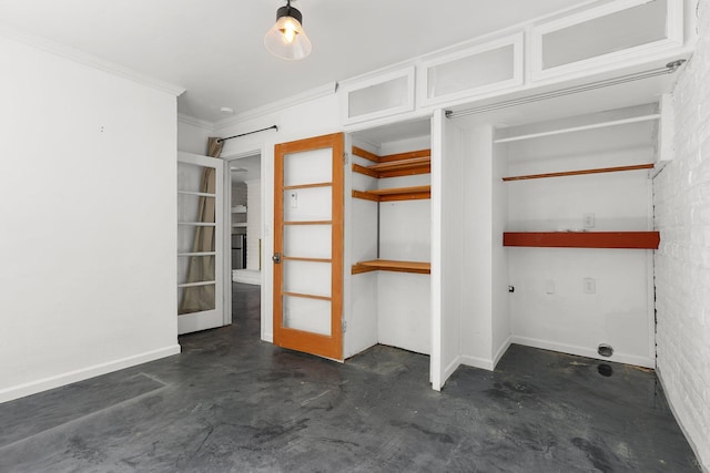 2955 Shasta St, Redding, CA 96001 - laundry area with crown molding and french doors