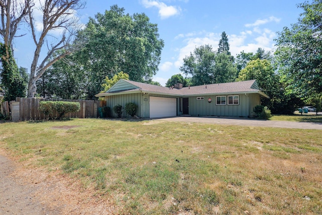 3371 Bardick Rd, Anderson, CA 96007 - ranch-style home with board and batten siding, concrete driveway, and a garage