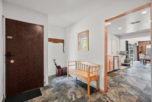 3371 Bardick Rd, Anderson, CA 96007 - hallway featuring stone tile flooring and recessed lighting