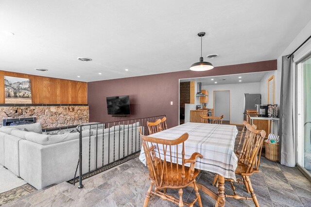 3371 Bardick Rd, Anderson, CA 96007 - dining area featuring light stone finish floors and recessed lighting