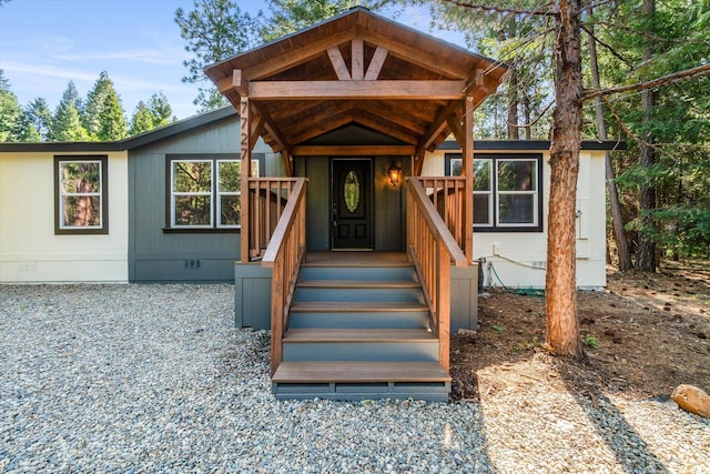 7727 Pegnan Rd, Shingletown, CA 96088 - entrance to property featuring crawl space