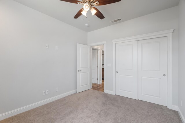 4537 Risstay Way, Shasta Lake, CA 96019 - unfurnished bedroom with carpet floors, a closet, and ceiling fan