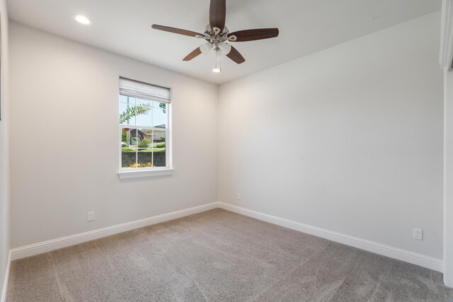 4537 Risstay Way, Shasta Lake, CA 96019 - carpeted spare room with ceiling fan and recessed lighting