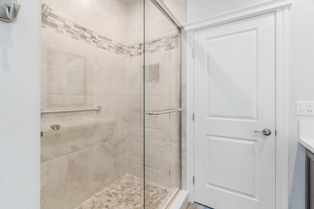 4537 Risstay Way, Shasta Lake, CA 96019 - bathroom with a shower stall and vanity