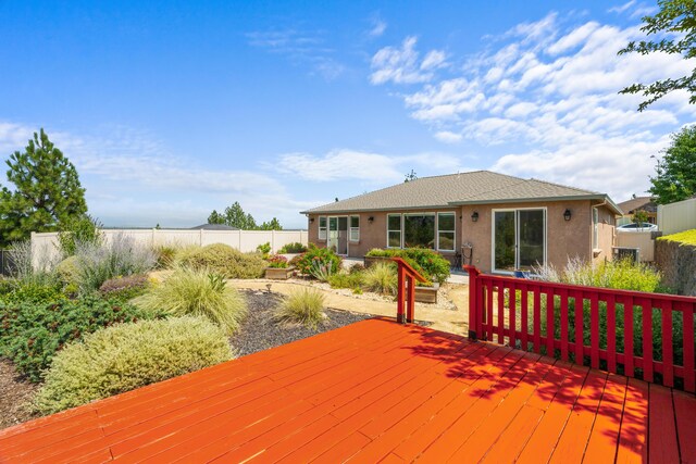 4537 Risstay Way, Shasta Lake, CA 96019 - wooden terrace featuring a fenced backyard