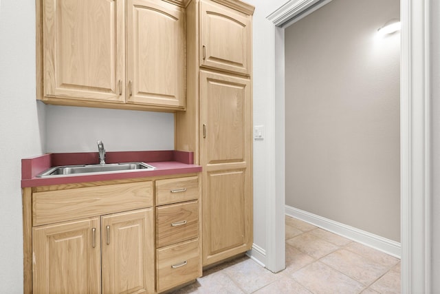 4230 Brittany Dr, Redding, CA 96002 - kitchen with light brown cabinets and light tile patterned flooring