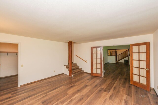 131 Northwoods Ests, Trinity Center, CA 96091 - empty room featuring stairs and wood finished floors