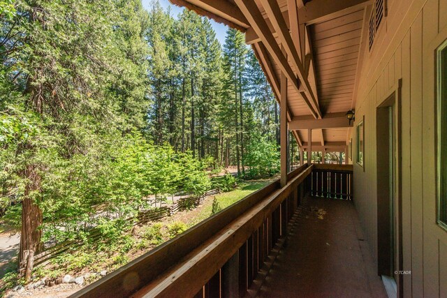131 Northwoods Ests, Trinity Center, CA 96091 - balcony featuring a view of trees