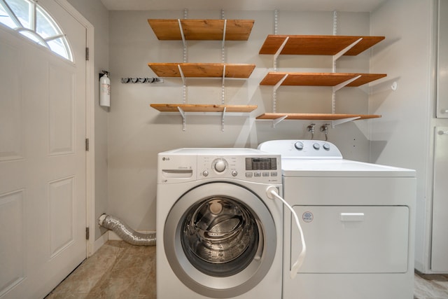 9733 Hidden Ln, Palo Cedro, CA 96073 - washroom with washing machine and clothes dryer