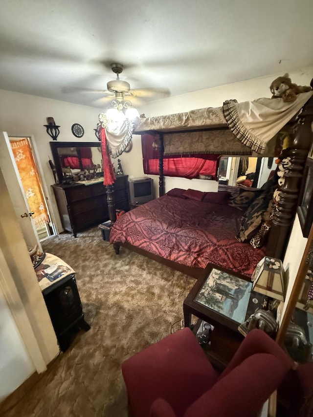 728 Lincoln St, Red Bluff, CA 96080 - bedroom featuring carpet and a ceiling fan