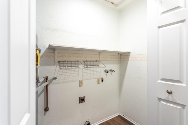830 Redwood Blvd, Redding, CA 96003 - laundry room with hookup for a washing machine, electric dryer hookup, and dark wood finished floors