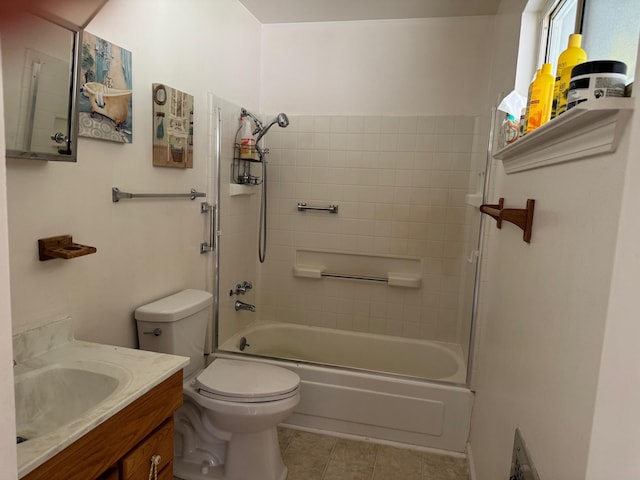 2580 Old Alturas Rd, Redding, CA 96003 - full bath featuring vanity, tile patterned flooring, and bathing tub / shower combination