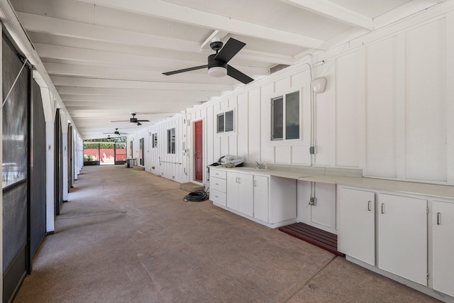 910 Hallmark Dr, Redding, CA 96001 - view of patio / terrace with a ceiling fan and a sink