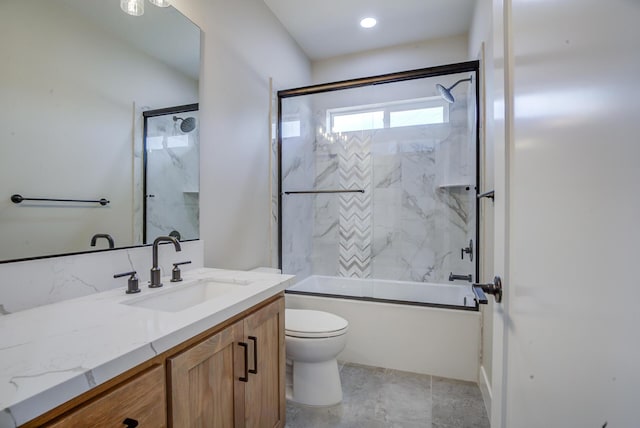 19450 Vista Del Monte Ct, Redding, CA 96003 - full bathroom with vanity and enclosed tub / shower combo