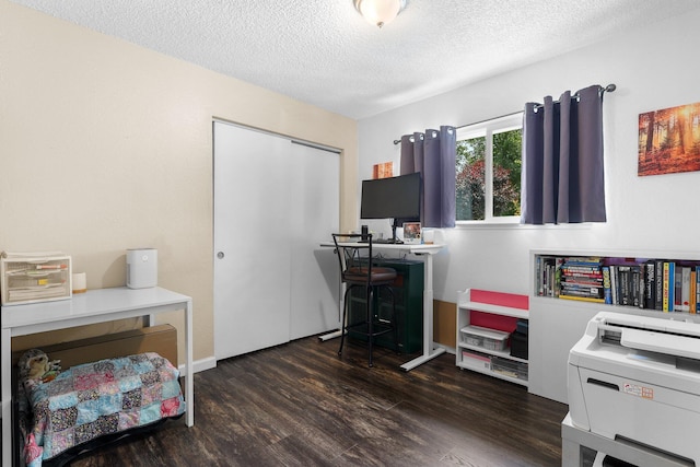 2647 Shasta View Dr, Redding, CA 96002 - home office with a textured ceiling and wood finished floors