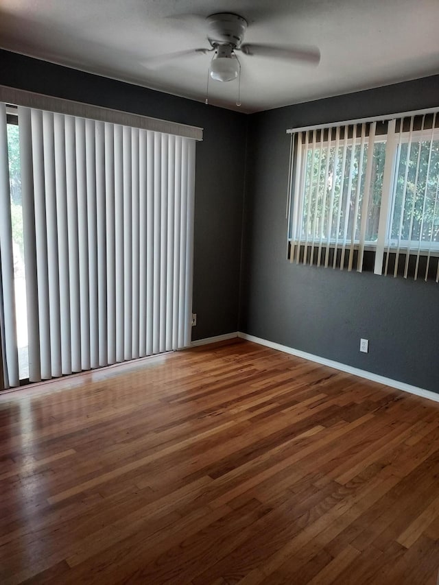 2827 Stingy Ln, Anderson, CA 96007 - unfurnished room with a ceiling fan and wood finished floors